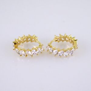 Women Earrings/ Aretes Dama/ Zircon Stone/ 14k Real Color// E1559