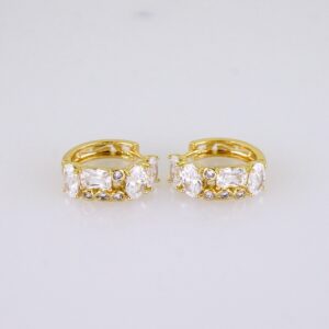 Women Earrings/ Aretes Dama/ Zircon Stone/ 14k Real Color// E1562