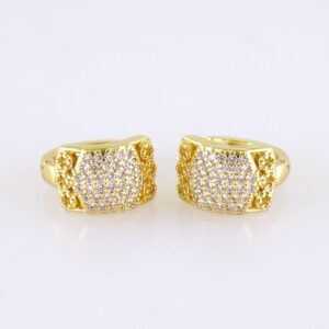 Women Earrings/ Aretes Dama/ Zircon Stone/ 14k Real Color// E1564