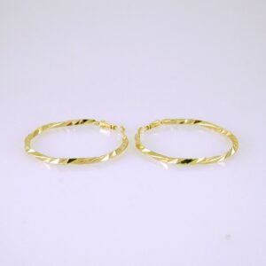 Women Earrings/ Aretes Dama/ Plain/ 14k Real Color// E1572