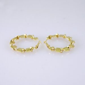 Women Earrings/ Aretes Dama/ Plain/ 14k Real Color// E1573