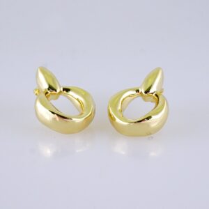Women Earrings/ Aretes Dama/ Plain/ 14k Real Color// E1583