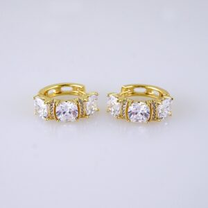 Women Earrings/ Aretes Dama/ Zircon Stone/ 14k Real Color// E1585