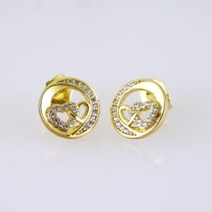 Women Earrings/ Aretes Dama/ Zircon Stone/ 14k Real Color// E1593