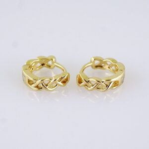 Women Earrings/ Aretes Dama/ Plain/ 14k Real Color// E1604