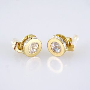 Women Earrings/ Aretes Dama/ Zircon Stone/ 14k Real Color// E1607