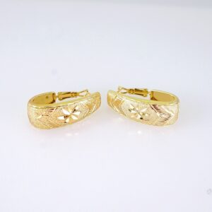 Women Earrings/ Aretes Dama/ Plain/ 14k Real Color// E1609