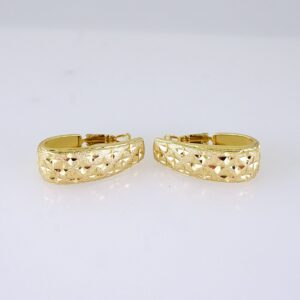 Women Earrings/ Aretes Dama/ Plain/ 14k Real Color// E1610