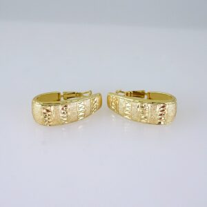 Women Earrings/ Aretes Dama/ Plain/ 14k Real Color// E1611