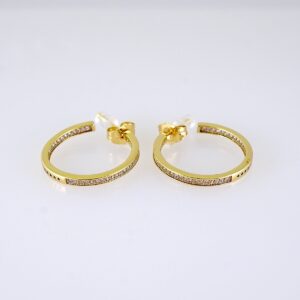 Women Earrings/ Aretes Dama/ Zircon Stone/ 14k Real Color// E1615