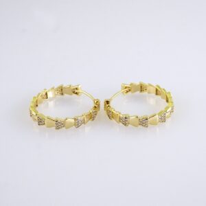 Women Earrings/ Aretes Dama/ Zircon Stone/ 14k Real Color// E1620