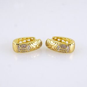 Women Earrings/ Aretes Dama/ Zircon Stone/ 14k Real Color// E1622