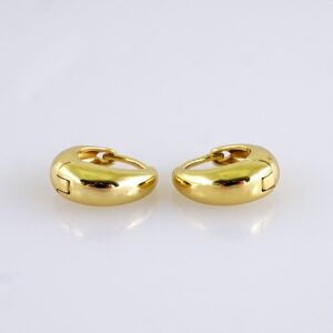 Women Earrings/ Aretes Dama/ Plain/ 14k Real Color/// E1625