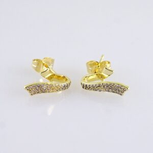 Women Earrings/ Aretes Dama/ Zircon Stone/ 14k Real Color// E1627