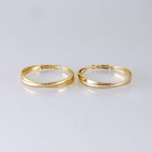 Women Earrings/ Aretes Dama/ Plain/ 14K Real Color/ Stainless Steel// E1655