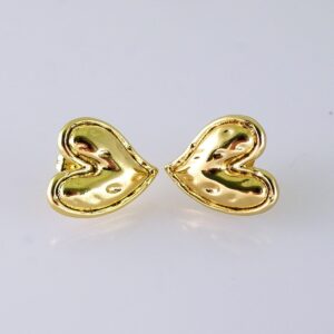 Women Earrings/ Aretes Dama/ Plain/ 14K Real Color/ Stainless Steel// E1660