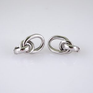 Women Earrings/ Aretes Dama/ Plain/ Silver Color/ Stainless Steel// E1667