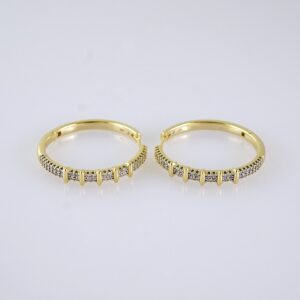 Women Earrings/ Aretes Dama/ Zircon Stone/ 14K Real Color/ Stainless Steel// E1673