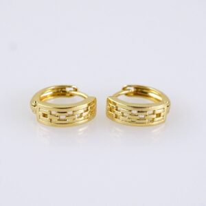 Women Earrings/ Aretes Dama/ Plain/ 14K Real Color/ Stainless Steel// E1703