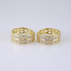 E1721 Womens Earrings  Aretes Dama  Zircon Stone  14K Real Color