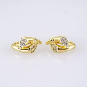 E1744 Womens Earrings  Aretes Dama  Zircon Stone  14K Real Color