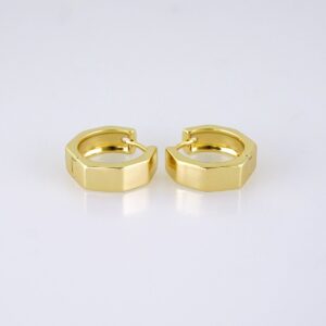Womens Earrings  Aretes Dama- Plain  14K Real Color- Stainless Steel  E1745
