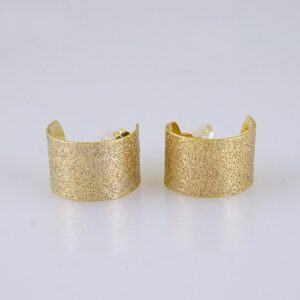 E1750 Earrings Women/ Aretes Dama/ Plain/ 14k Real Color/