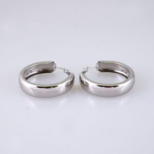 E1752 Earrings Women/ Aretes Dama/ Plain/Silver Color