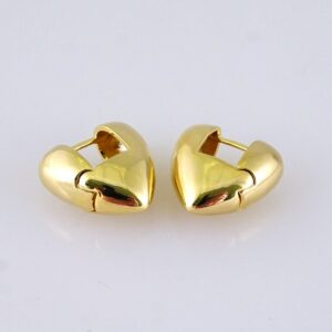 E1755 Earrings Women/ Aretes Dama/ Plain/ 14k Real Color/