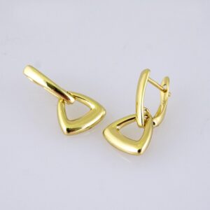 E1861 Earrings Aretes Plain 14k Real Color