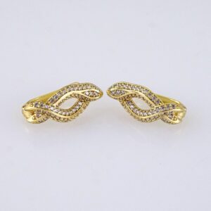 E1756 Womens Earrings  Aretes Dama  Zircon Stone  14K Real Color
