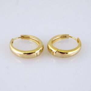 E1757 Earrings Women/ Aretes Dama/ Plain/ 14k Real Color/