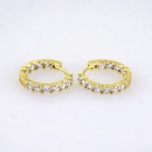 E1768 Womens Earrings  Aretes Dama  Zircon Stone  14K Real Color