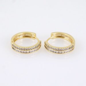E1770 Womens Earrings  Aretes Dama  Zircon Stone  14K Real Color