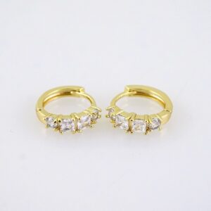 E1772 Womens Earrings  Aretes Dama  Zircon Stone  14K Real Color