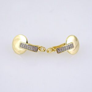 E1774 Womens Earrings Aretes Dama Zircon Stone 14K Real Color