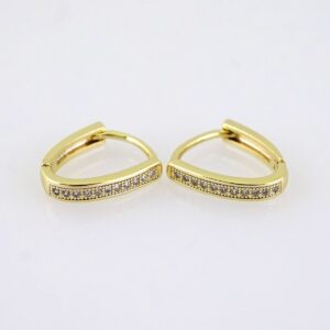E1776 Womens Earrings Aretes Dama Zircon Stone 14K Real Color