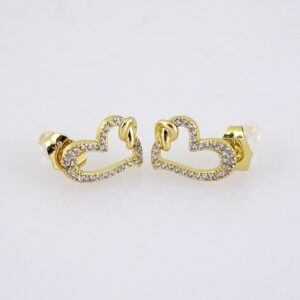 E1778 Womens Earrings  Aretes Dama  Zircon Stone  14K Real Color