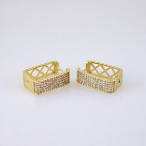 E1781 Womens Earrings Aretes Dama Zircon Stone 14K Real Color