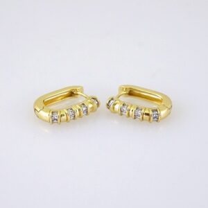 E1783 Womens Earrings  Aretes Dama  Zircon Stone  14K Real Color