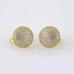 E1789 Womens Earrings  Aretes Dama  Zircon Stone  14K Real Color