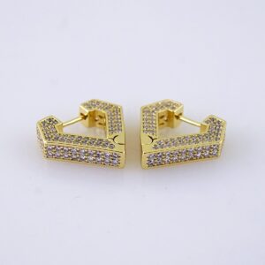 E1790 Womens Earrings  Aretes Dama  Zircon Stone  14K Real Color
