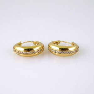 E1795 Womens Earrings  Aretes Dama  Zircon Stone  14K Real Color