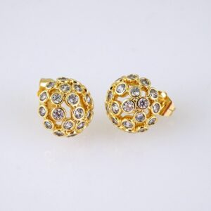 E1802 Womens Earrings  Aretes Dama  Zircon Stone  14K Real Color