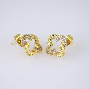 E1804 Womens Earrings  Aretes Dama  Zircon Stone  14K Real Color
