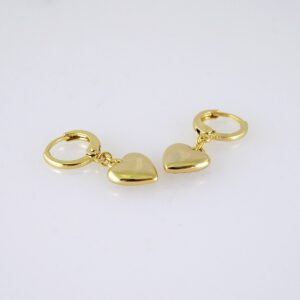 E1807 Earrings Women/ Aretes Dama/ Plain/ 14k Real Color/