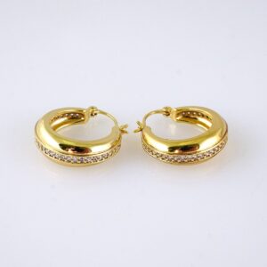 E1809 Womens Earrings  Aretes Dama  Zircon Stone  14K Real Color