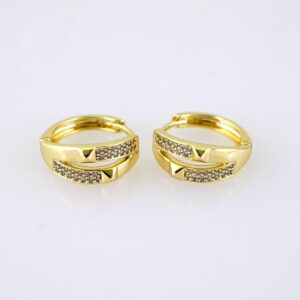E1819 Womens Earrings  Aretes Dama  Zircon Stone/14k Real Color/