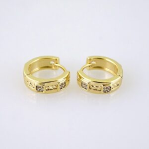 E1820 Womens Earrings  Aretes Dama  Zircon Stone/14k Real Color/