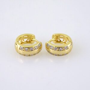 E1821 Womens Earrings  Aretes Dama  Zircon Stone/14k Real Color/